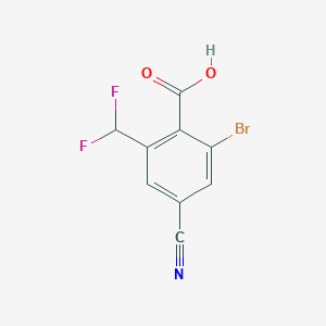 2-Bromo-4-cyano-6-(difluoromethyl)benzoic acid