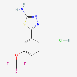 5-[3-(Trifluoromethoxy)phenyl]-1,3,4-thiadiazol-2-amine hydrochloride
