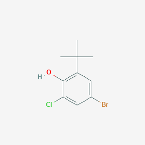 molecular formula C10H12BrClO B14598185 4-Bromo-2-tert-butyl-6-chlorophenol CAS No. 60935-50-4