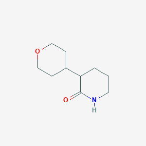 molecular formula C10H17NO2 B1459830 3-(Oxan-4-yl)piperidin-2-one CAS No. 1566736-66-0