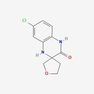 7'-chloro-3',4'-dihydro-1'H-spiro[oxolane-3,2'-quinoxaline]-3'-one