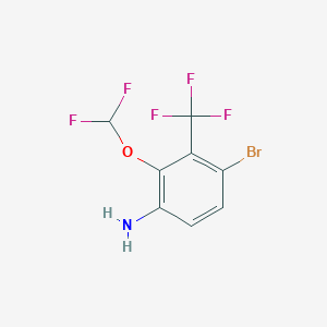molecular formula C8H5BrF5NO B1459855 4-Bromo-2-(difluoromethoxy)-3-(trifluoromethyl)aniline CAS No. 1804402-35-4