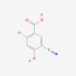 molecular formula C8H4BrNO3 B1459859 2-Bromo-5-cyano-4-hydroxybenzoic acid CAS No. 1807078-80-3
