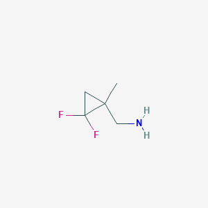 molecular formula C5H9F2N B1459864 (2,2-Difluoro-1-methylcyclopropyl)methanamine CAS No. 1955530-14-9