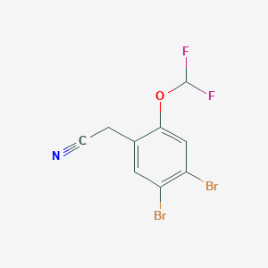 molecular formula C9H5Br2F2NO B1459867 4,5-Dibromo-2-(difluoromethoxy)phenylacetonitrile CAS No. 1806272-12-7