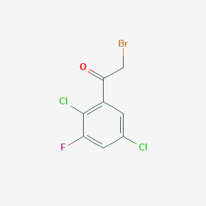 molecular formula C8H4BrCl2FO B1459874 2',5'-Dichloro-3'-fluorophenacyl bromide CAS No. 1804515-73-8