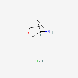 molecular formula C5H10ClNO B1459877 3-氧杂-6-氮杂双环[3.1.1]庚烷盐酸盐 CAS No. 1860028-23-4