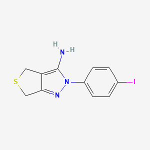 molecular formula C11H10IN3S B1459881 4H-Thieno[3,4-c]pyrazol-3-amine, 2,6-dihydro-2-(4-iodophenyl)- CAS No. 1418273-61-6