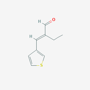 molecular formula C9H10OS B1459883 2-[(噻吩-3-基)亚甲基]丁醛 CAS No. 1563682-62-1