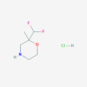 molecular formula C6H12ClF2NO B1459888 2-(Difluoromethyl)-2-methylmorpholine hydrochloride CAS No. 2031269-52-8