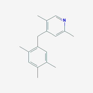 molecular formula C17H21N B14598912 Pyridine, 2,5-dimethyl-4-[(2,4,5-trimethylphenyl)methyl]- CAS No. 61171-09-3