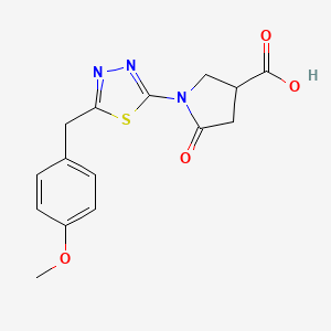 1-[5-(4-Methoxybenzyl)-1,3,4-thiadiazol-2-yl]-5-oxopyrrolidine-3-carboxylic acid