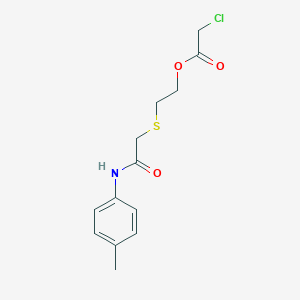 2-({2-[(4-Methylphenyl)amino]-2-oxoethyl}thio)ethyl chloroacetate