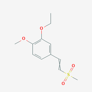 molecular formula C12H16O4S B1459894 2-Ethoxy-1-methoxy-4-(2-methylsulfonylethenyl)benzene CAS No. 1831833-38-5
