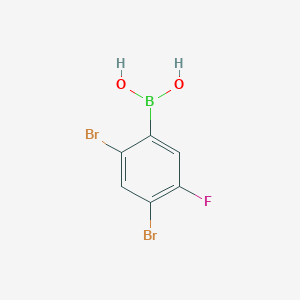 molecular formula C6H4BBr2FO2 B1459895 2,4-Dibromo-5-fluorophenylboronic acid CAS No. 2121511-89-3