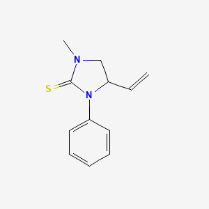 molecular formula C12H14N2S B14598976 2-Imidazolidinethione, 4-ethenyl-1-methyl-3-phenyl- CAS No. 60147-08-2