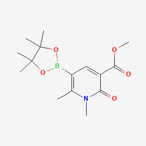 molecular formula C15H22BNO5 B1459905 1,6-Dimethyl-2-oxo-5-(4,4,5,5-tetramethyl-[1,3,2]dioxaborolan-2-yl)-1,2-dihydro-pyridine-3-carboxylic acid methyl ester CAS No. 1960432-44-3