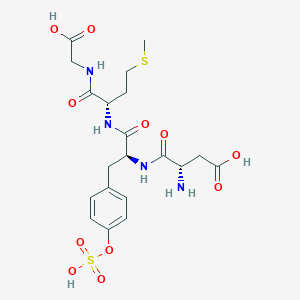 molecular formula C20H28N4O11S2 B1459907 Cholecystokinin Octapeptide (1-4) (sulfated) CAS No. 25679-23-6