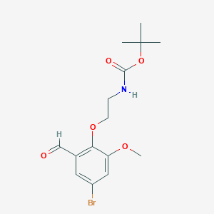 tert-Butyl (2-(4-bromo-2-formyl-6-methoxyphenoxy)ethyl)carbamate