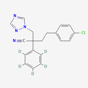 molecular formula C19H17ClN4 B1459932 Fenbuconazole (phenyl D5) CAS No. 1398066-06-2