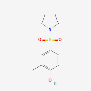 molecular formula C11H15NO3S B1459939 2-Methyl-4-(pyrrolidine-1-sulfonyl)-phenol CAS No. 1394946-51-0