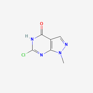 molecular formula C6H5ClN4O B1459949 6-Chloro-1-methyl-1H-pyrazolo[3,4-d]pyrimidin-4(7H)-one CAS No. 5334-35-0