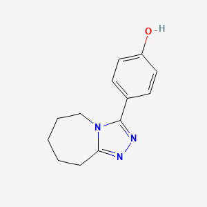 molecular formula C13H15N3O B1459950 4-(6,7,8,9-tetrahydro-5H-[1,2,4]triazolo[4,3-a]azepin-3-yl)phenol CAS No. 923235-74-9