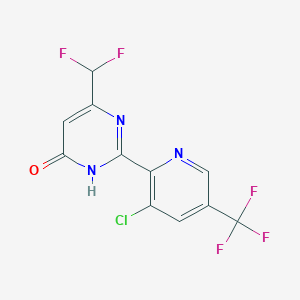 molecular formula C11H5ClF5N3O B1459953 2-(3-chloro-5-(trifluoromethyl)pyridin-2-yl)-6-(difluoromethyl)pyrimidin-4(3H)-one CAS No. 1823183-48-7