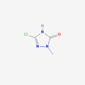molecular formula C3H4ClN3O B1459956 5-chloro-2-methyl-2,4-dihydro-3H-1,2,4-triazol-3-one CAS No. 22354-86-5