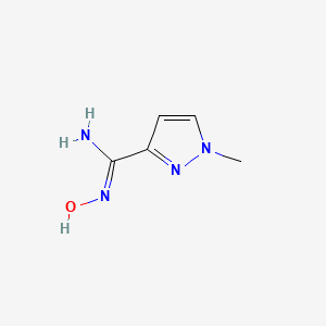 molecular formula C5H8N4O B1459957 N'-hydroxy-1-methyl-1H-pyrazole-3-carboximidamide CAS No. 1345124-49-3
