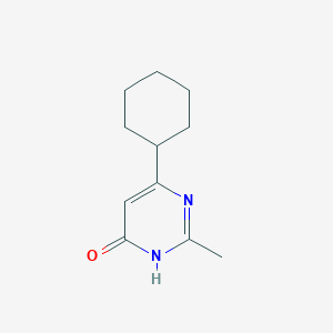 molecular formula C11H16N2O B1459958 6-Cyclohexyl-2-methylpyrimidin-4-ol CAS No. 1258306-14-7