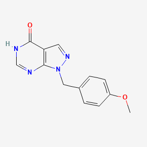 molecular formula C13H12N4O2 B1459962 1-(4-methoxybenzyl)-1H-pyrazolo[3,4-d]pyrimidin-4(5H)-one CAS No. 1021029-65-1