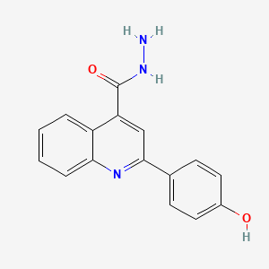 molecular formula C16H13N3O2 B1459967 2-(4-羟基苯基)喹啉-4-甲酰肼 CAS No. 351329-42-5
