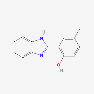 molecular formula C14H12N2O B1459969 2-(1H-1,3-benzodiazol-2-yl)-4-methylphenol CAS No. 14225-73-1