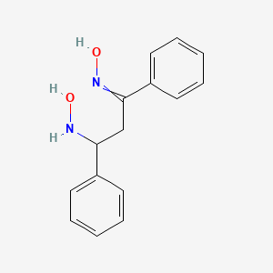 molecular formula C15H16N2O2 B14599698 1-Propanone, 3-(hydroxyamino)-1,3-diphenyl-, oxime CAS No. 59305-69-0