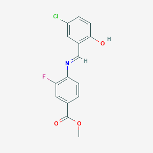 Methyl 4-{[(5-chloro-2-hydroxyphenyl)methylidene]-amino}-3-fluorobenzoate