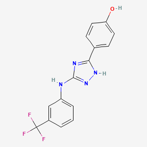 4-(5-(3-(Trifluoromethyl)phenylamino)-4H-1,2,4-triazol-3-yl)phenol