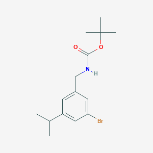 molecular formula C15H22BrNO2 B1459983 tert-Butyl 3-bromo-5-isopropylbenzylcarbamate CAS No. 2227272-55-9