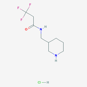 3,3,3-trifluoro-N-(piperidin-3-ylmethyl)propanamide hydrochloride