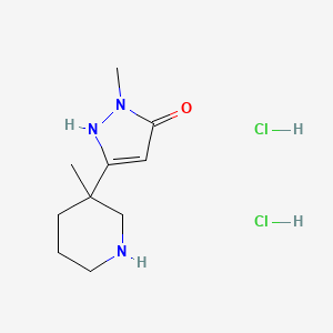 1-Methyl-3-(3-methylpiperidin-3-yl)-1H-pyrazol-5-ol dihydrochloride