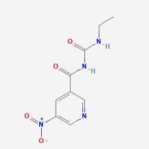 molecular formula C9H10N4O4 B14599989 N-(Ethylcarbamoyl)-5-nitropyridine-3-carboxamide CAS No. 59290-73-2