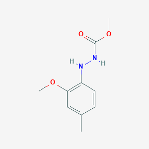 molecular formula C10H14N2O3 B14599994 Methyl 2-(2-methoxy-4-methylphenyl)hydrazine-1-carboxylate CAS No. 60931-55-7