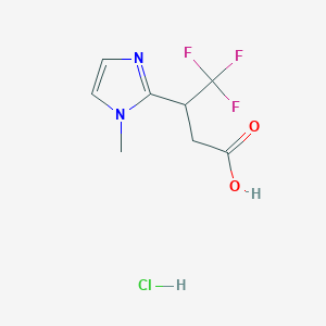 4,4,4-trifluoro-3-(1-methyl-1H-imidazol-2-yl)butanoic acid hydrochloride