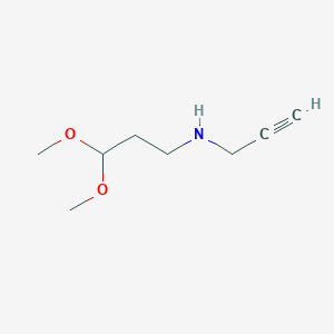 molecular formula C8H15NO2 B14600092 N-(3,3-Dimethoxypropyl)prop-2-yn-1-amine CAS No. 59066-98-7