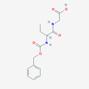 molecular formula C14H18N2O5 B1460020 2-[2-(Phenylmethoxycarbonylamino)butanoylamino]acetic acid CAS No. 2203016-69-5