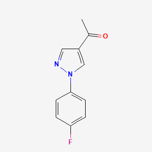 molecular formula C11H9FN2O B1460023 1-[1-(4-fluorophenyl)-1H-pyrazol-4-yl]ethanone CAS No. 1177283-25-8