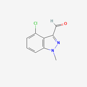 molecular formula C9H7ClN2O B1460024 4-Chloro-1-methyl-1H-indazole-3-carbaldehyde CAS No. 1033693-09-2