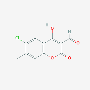 molecular formula C11H7ClO4 B1460031 6-氯-4-羟基-7-甲基-2-氧代-2H-香豆素-3-甲醛 CAS No. 925005-58-9