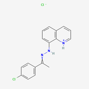 8-{2-[(Z)-1-(4-chlorophenyl)ethylidene]hydrazino}quinolinium chloride