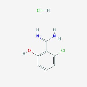 molecular formula C7H8Cl2N2O B1460033 2-Chloro-6-hydroxybenzene-1-carboximidamide hydrochloride CAS No. 1797869-66-9